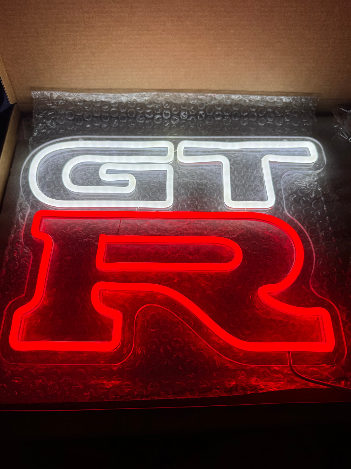 Nissan GT-R LED sign, detail view