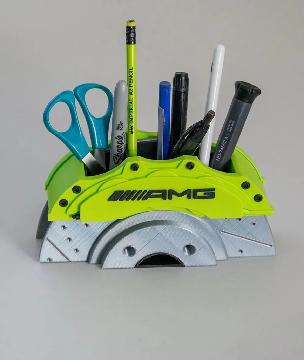 AMG green brake caliper pen holder