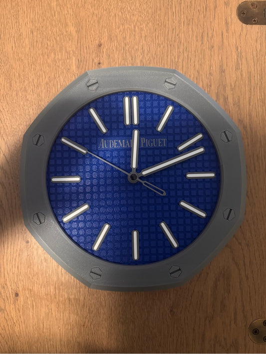 Blue Octagonal Luxury Wall Clock
