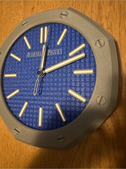 Blue Octagonal Luxury Wall Clock – view 3