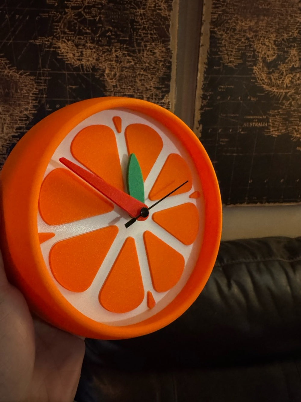 Orange Slice Wall Clock
